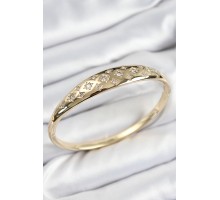 Pirinç Zirkon Taşlı Kutup Yıldızı Model Gold Renk Kadın Kelepçe - TJ-BB7577