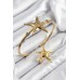 Pirinç Deniz Yıldızı Model Gold Renk Bileklik Yüzük Set - TJ-BB7600