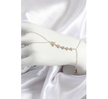 Pirinç Zirkon Taşlı Yıldız Model Gold Renk Kadın Şahmeran - TJ-SN687