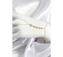 Pirinç Zirkon Taşlı Yıldız Model Gold Renk Kadın Şahmeran - TJ-SN687