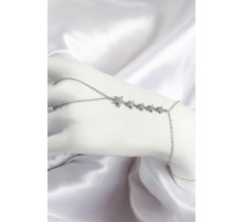 Pirinç Zirkon Taşlı Yıldız Model Gümüş Renk Kadın Şahmeran - TJ-SN688