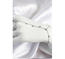 Pirinç Zirkon Taşlı Sallantılı Model Gümüş Renk Kadın Şahmeran - TJ-SN700