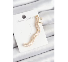 Pirinç Su Yolu Model Gold Renk Sağ Kıkırdak Küpe - TJ-BKP10985