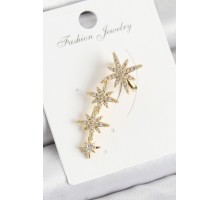 Pirinç Kutup Yıldızı Model Gold Renk Sağ Kıkırdak Küpe - TJ-BKP10987