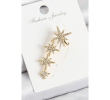 Pirinç Kutup Yıldızı Model Gold Renk Sağ Kıkırdak Küpe - TJ-BKP10987