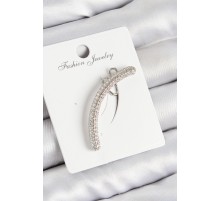 Pirinç Zirkon Taşlı Model Gümüş Renk Sağ Kıkırdak Küpe - TJ-BKP10991