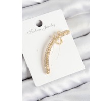 Pirinç Zirkon Taşlı Model Gold Renk Sağ Kıkırdak Küpe - TJ-BKP10992