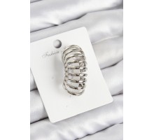 Pirinç Yay Model Gümüş Renk Sağ Kıkırdak Küpe - TJ-BKP10993