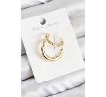 Pirinç Halka Model Gold Renk Sağ Kıkırdak Küpe - TJ-BKP10998
