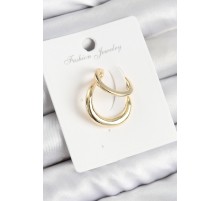 Pirinç Halka Model Gold Renk Sağ Kıkırdak Küpe - TJ-BKP10998