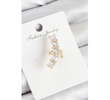 Pirinç Zirkon Taşlı Model Gold Renk Sağ Kıkırdak Küpe - TJ-BKP11000