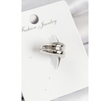 Pirinç Halka Model Gümüş Renk Sağ Kıkırdak Küpe - TJ-BKP11005