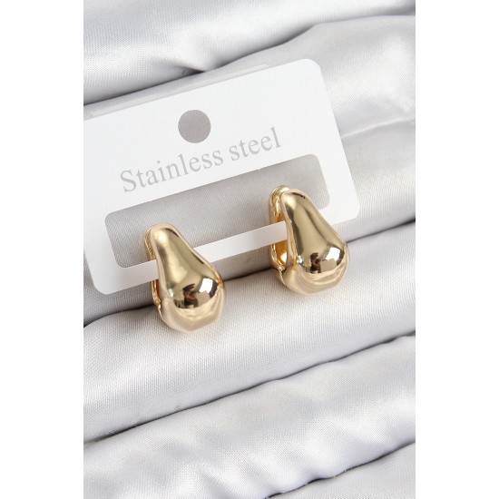 Pirinç Halka Model Gold Renk Kadın Küpe - TJ-BKP11008