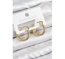 Pirinç Halka Model Gold Renk Kadın Küpe - TJ-BKP11010