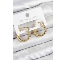 Pirinç Halka Model Gold Renk Kadın Küpe - TJ-BKP11010