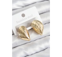 Pirinç İstiridye Model Gold Renk Kadın Küpe - TJ-BKP11018