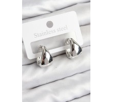 Pirinç Halka Model Gümüş Renk Kadın Küpe - TJ-BKP11021