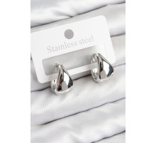 Pirinç Halka Model Gümüş Renk Kadın Küpe - TJ-BKP11021