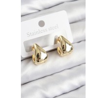 Pirinç Halka Model Gold Renk Kadın Küpe - TJ-BKP11022