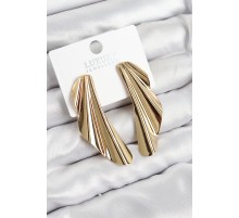 Pirinç Tül Model Gold Renk Kadın Küpe - TJ-BKP11030