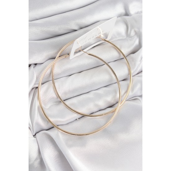 Pirinç Halka Model Gold Renk Kadın Küpe - TJ-BKP11037