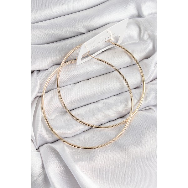 Pirinç Halka Model Gold Renk Kadın Küpe - TJ-BKP11037