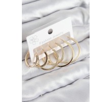 Pirinç Halka Model Gold Renk Kadın Set Küpe - TJ-BKP11039