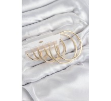 Pirinç Halka Model Gold Renk Kadın Set Küpe - TJ-BKP11041