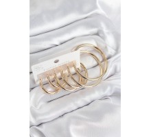 Pirinç Halka Model Gold Renk Kadın Set Küpe - TJ-BKP11053