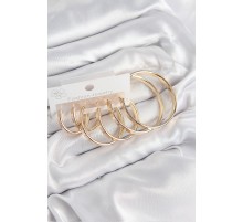 Pirinç Halka Model Gold Renk Kadın Set Küpe TJ-BKP11055