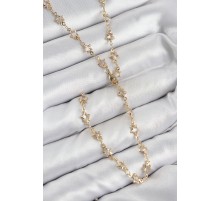 Pirinç Zirkon Taşlı Yıldız Model Gold Renk Kadın Y Kolye - TJ-BKO10436