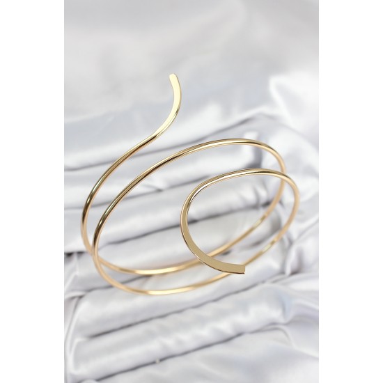 Pirinç Sarmal Model Gold Renk Pazu Bileklik - TJ-BB7652