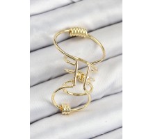 Pirinç Halkalı Model Gold Renk Kıkırdak Küpe - TJ-BKP11060