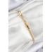 Pirinç Zirkon Taşlı Çiçek Model Gold Renk Kadın Bileklik - TJ-BB7709