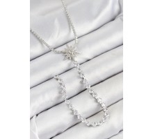 Pirinç Zirkon Taşlı Kutup Yıldızı Model Gold Renk Y Kolye - TJ-BKO10449