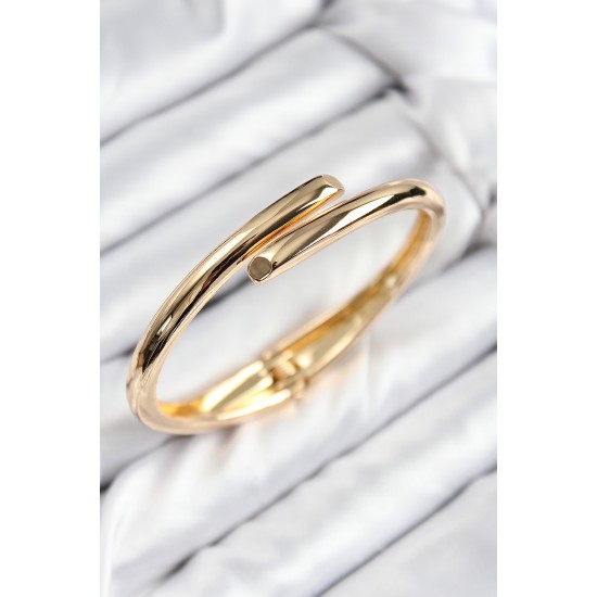 Pirinç Kesik Model Gold Renk Kadın Kelepçe - TJ-BB7714