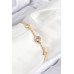Pirinç Zirkon Taşlı Daire Model Gold Renk Asansörlü Kadın Bileklik - TJ-BB7733