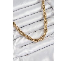 316L Çelik Halat Model Gold Renk Kadın Kolye - TJ-BKO10481