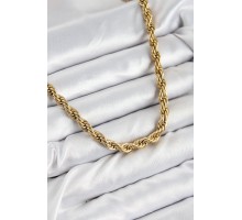 316L Çelik Burgu Model Gold Renk Kadın Kolye - TJ-BKO10485