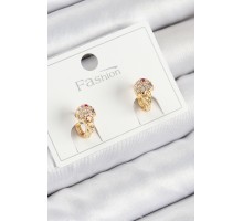 Pirinç Zirkon Taşlı Dondurma Model Gold Renk Çocuk Küpe - TJ-BKP11201