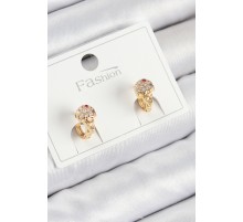 Pirinç Zirkon Taşlı Dondurma Model Gold Renk Çocuk Küpe - TJ-BKP11201