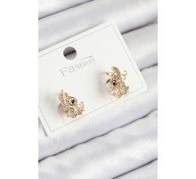 Pirinç Zirkon Taşlı Ceylan Model Gold Renk Çocuk Küpe - TJ-BKP11202