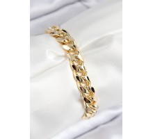 VIP Pirinç Zirkon Taşlı Klasik Zincir Model Gold Renk Kadın Bileklik - TJ-BB7766