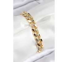 VIP Pirinç Zirkon Taşlı Klasik Zincir Model Gold Renk Kadın Bileklik - TJ-BB7766