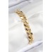VIP Pirinç Zirkon Taşlı Klasik Zincir Model Gold Renk Kadın Bileklik - TJ-BB7766