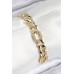 VIP Pirinç Zirkon Taşlı Parçalı Zincir Model Gold Renk Kadın Bileklik - TJ-BB7767