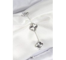 VIP Pirinç Yonca Model Gümüş Renk Kadın Bileklik - TJ-BB7782