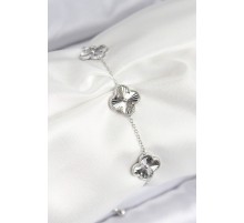 VIP Pirinç Yonca Model Gümüş Renk Kadın Bileklik - TJ-BB7782