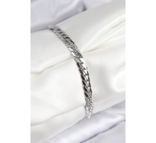 316L Çelik Ezme Zincir Model Gümüş Renk Kadın Bileklik - TJ-BB7784