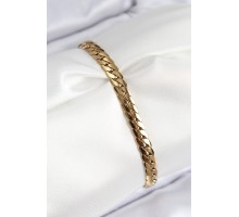 316L Çelik Ezme Zincir Model Gold Renk Kadın Bileklik - TJ-BB7785